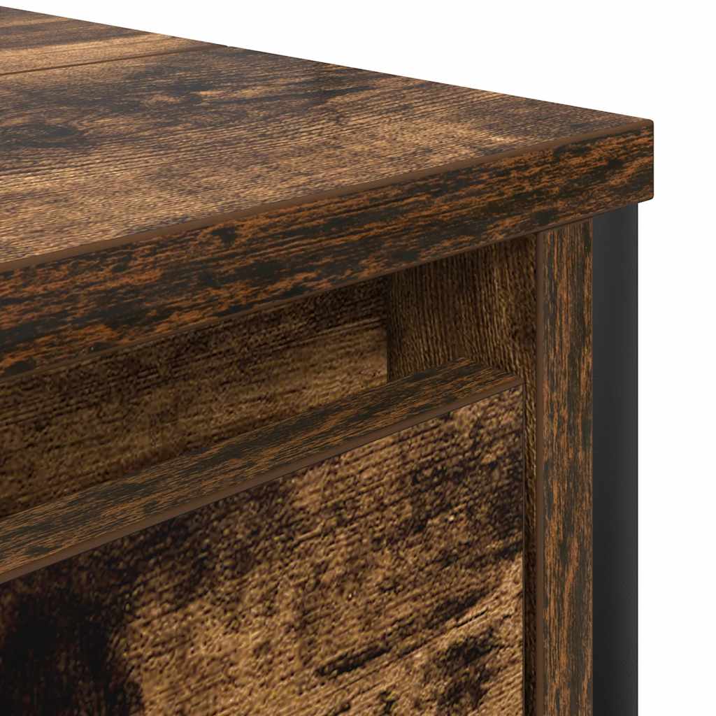 vidaXL Basin Cabinet with Drawers Smoked Oak 90x34,5x60 cm