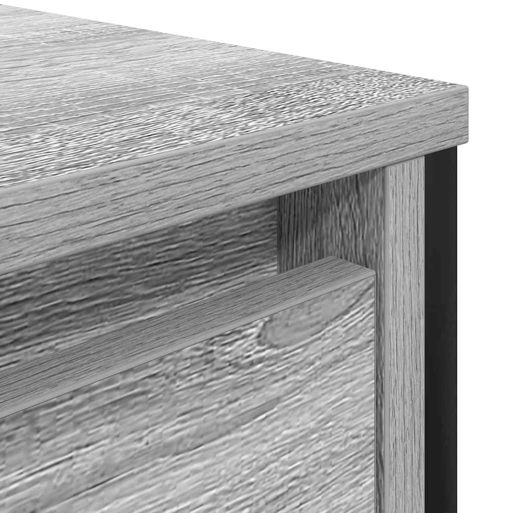 vidaXL Basin Cabinet with Drawers Grey Sonoma 90x34,5x60 cm