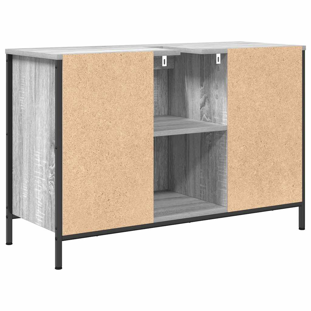 vidaXL Basin Cabinet with Drawers Grey Sonoma 90x34.5x60 cm