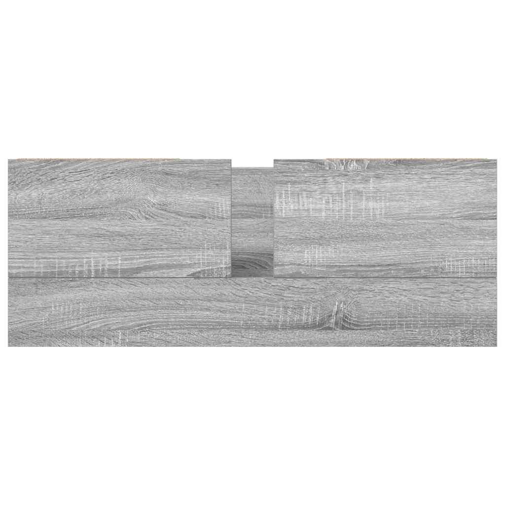 vidaXL Basin Cabinet with Drawers Grey Sonoma 90x34.5x60 cm