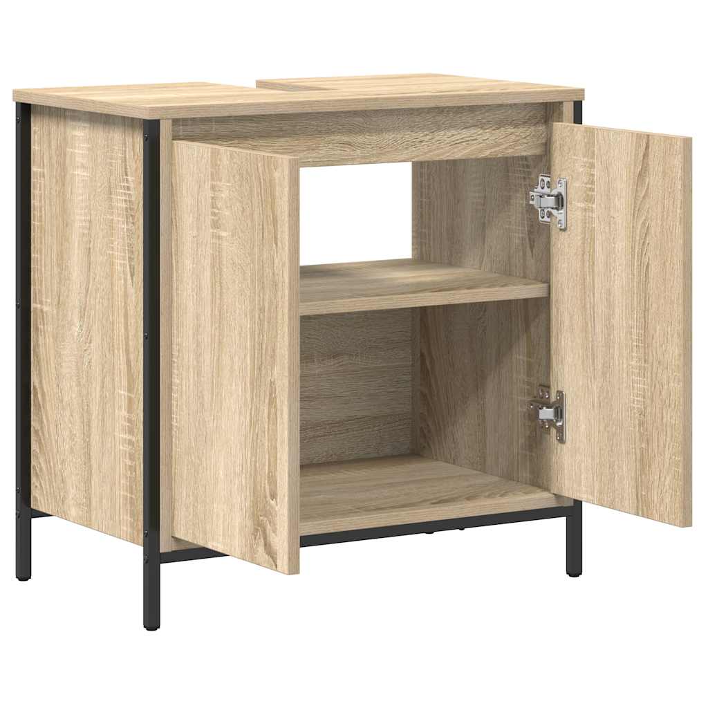 vidaXL Bathroom Basin Cabinet Sonoma Oak 60x34.5x60 cm