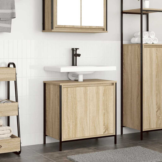 vidaXL Bathroom Basin Cabinet Sonoma Oak 60x34.5x60 cm