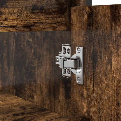 vidaXL Bathroom Basin Cabinet Smoked Oak 60x34,5x60 cm