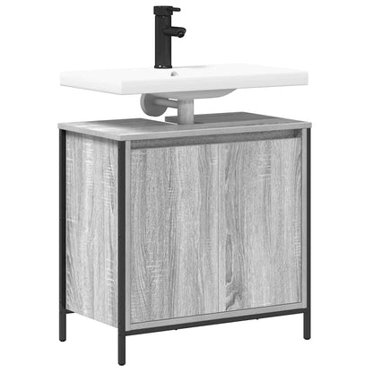 vidaXL Bathroom Basin Cabinet Grey Sonoma 60x34.5x60 cm