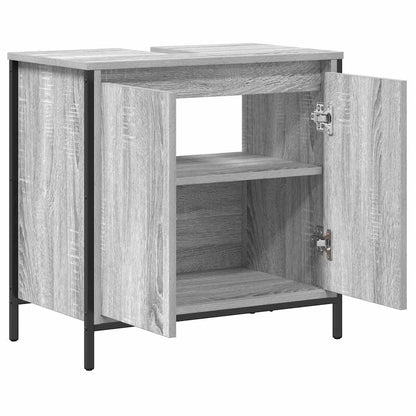 vidaXL Bathroom Basin Cabinet Grey Sonoma 60x34.5x60 cm