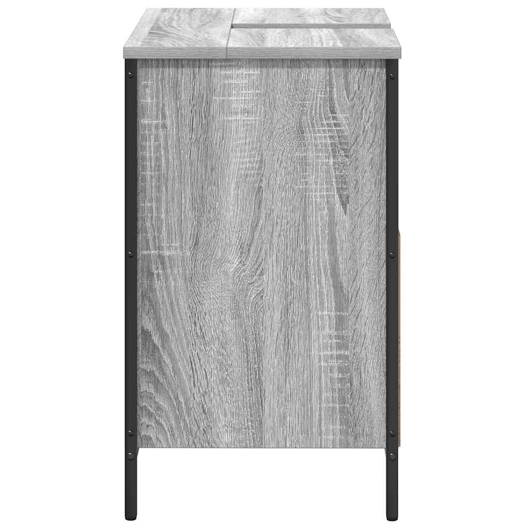 vidaXL Bathroom Basin Cabinet Grey Sonoma 60x34,5x60 cm