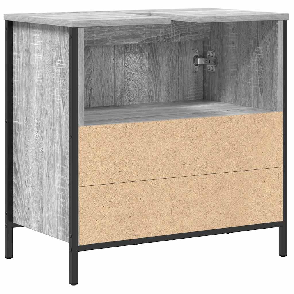 vidaXL Bathroom Basin Cabinet Grey Sonoma 60x34.5x60 cm