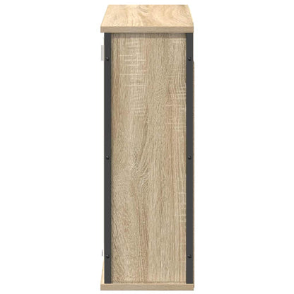 vidaXL Bathroom Wall Cabinet with Mirror Sonoma Oak 60x21x60 cm