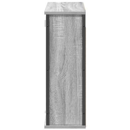 vidaXL Bathroom Wall Cabinet with Mirror Grey Sonoma 60x21x60 cm