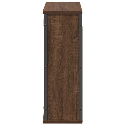 vidaXL Bathroom Wall Cabinet with Mirror Brown Oak 60x21x60 cm
