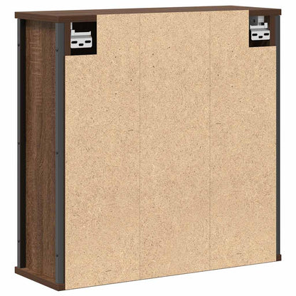 vidaXL Bathroom Wall Cabinet with Mirror Brown Oak 60x21x60 cm
