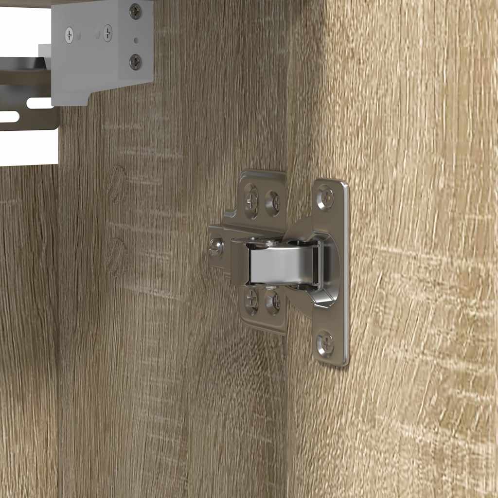 vidaXL Bathroom Wall Cabinet with Mirror Sonoma Oak 50x21x60 cm