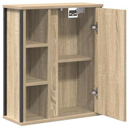 vidaXL Bathroom Wall Cabinet with Mirror Sonoma Oak 50x21x60 cm