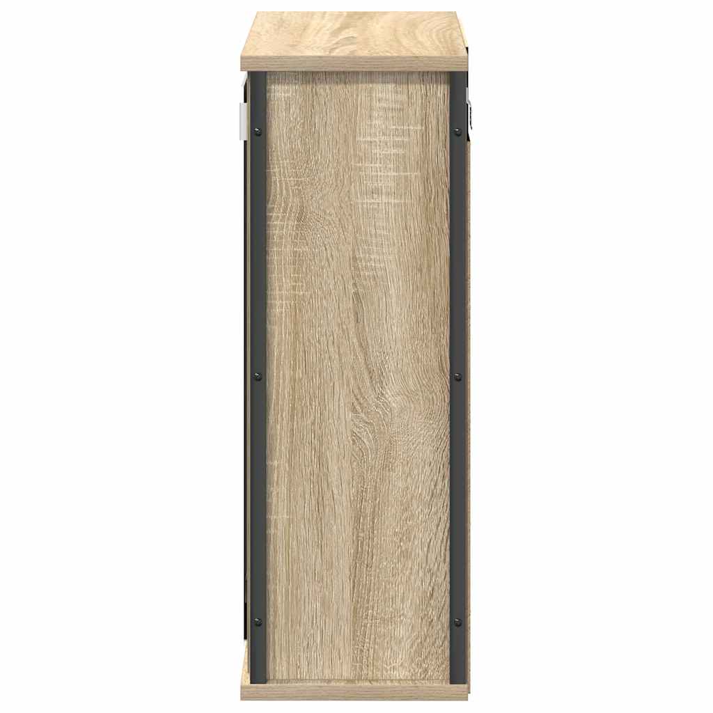 vidaXL Bathroom Wall Cabinet with Mirror Sonoma Oak 50x21x60 cm