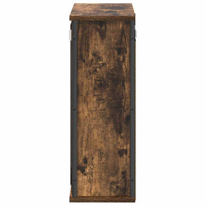 vidaXL Bathroom Wall Cabinet with Mirror Smoked Oak 50x21x60 cm