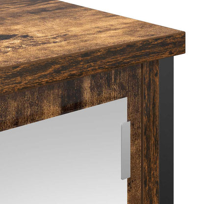 vidaXL Bathroom Wall Cabinet with Mirror Smoked Oak 50x21x60 cm