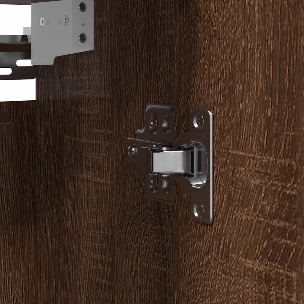 vidaXL Bathroom Wall Cabinet with Mirror Brown Oak 50x21x60 cm