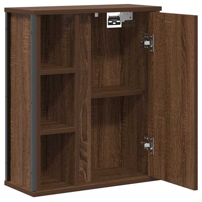 vidaXL Bathroom Wall Cabinet with Mirror Brown Oak 50x21x60 cm