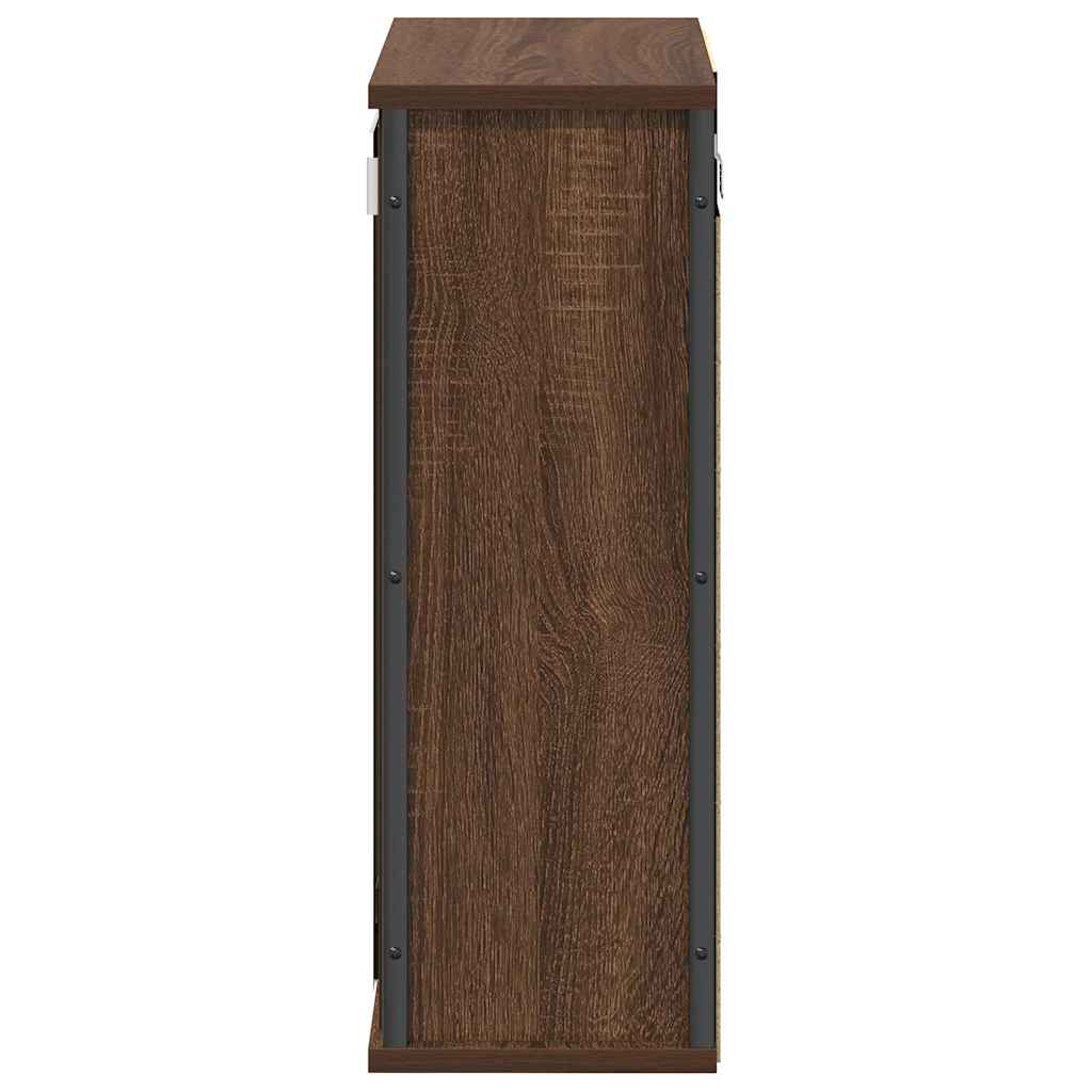 vidaXL Bathroom Wall Cabinet with Mirror Brown Oak 50x21x60 cm