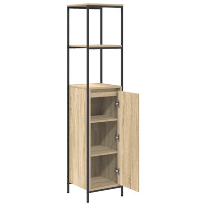 vidaXL Bathroom Cabinet with Shelves Sonoma Oak 36x35x165 cm