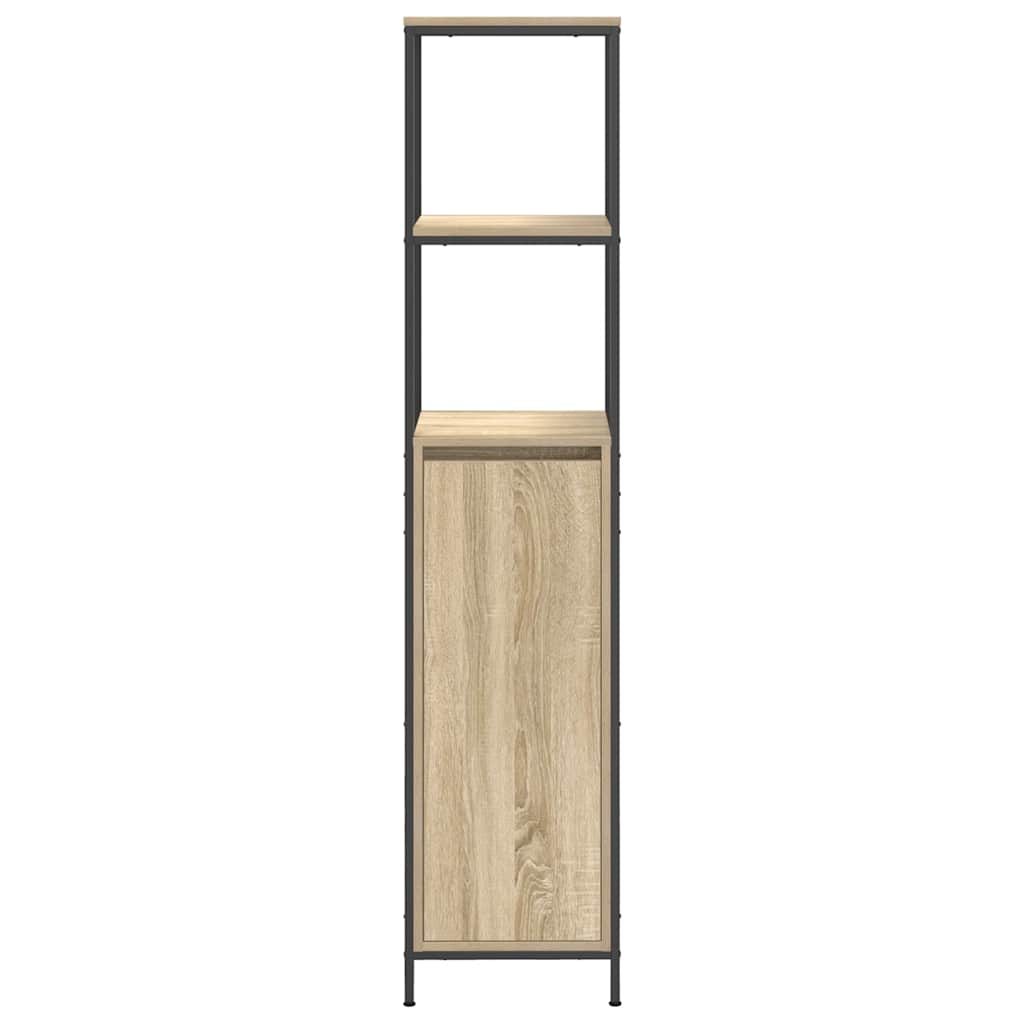 vidaXL Bathroom Cabinet with Shelves Sonoma Oak 36x35x165 cm
