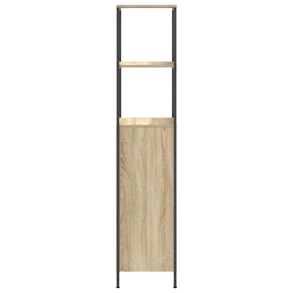 vidaXL Bathroom Cabinet with Shelves Sonoma Oak 36x35x165 cm