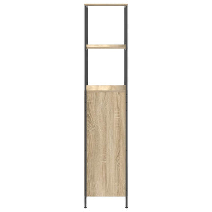 vidaXL Bathroom Cabinet with Shelves Sonoma Oak 36x35x165 cm