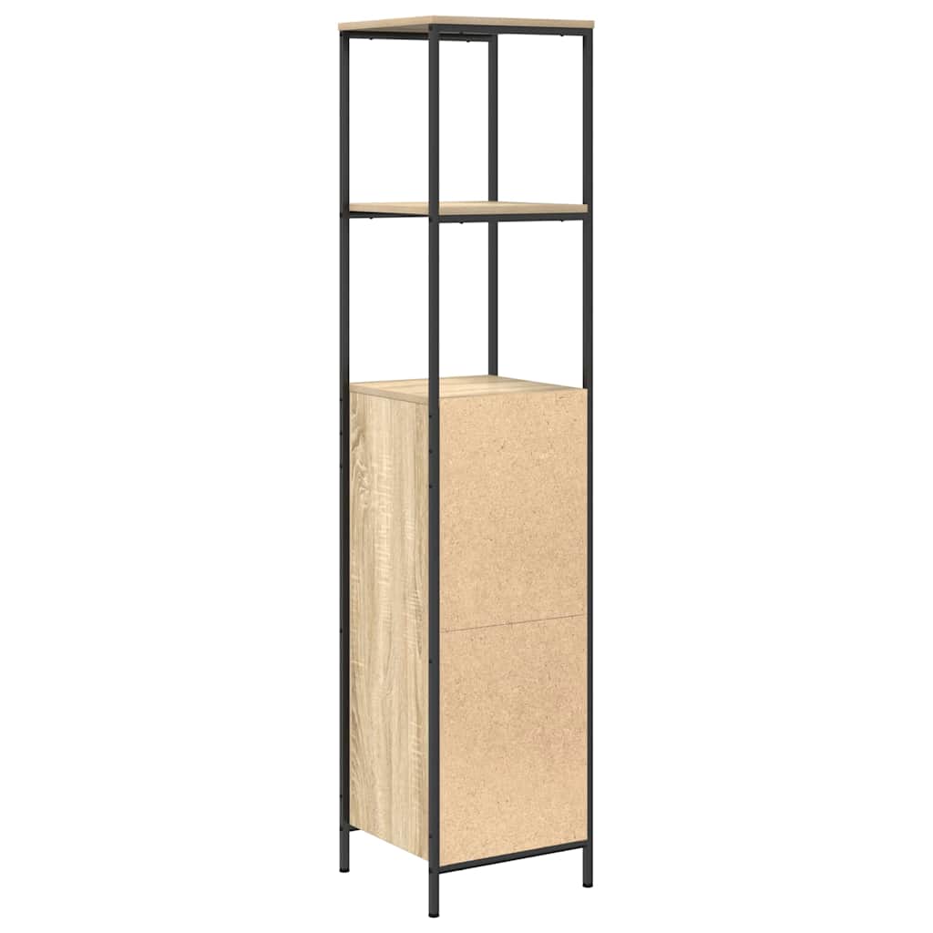 vidaXL Bathroom Cabinet with Shelves Sonoma Oak 36x35x165 cm