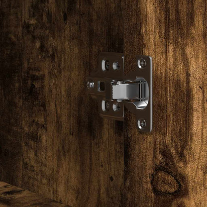 vidaXL Bathroom Cabinet with Shelves Smoked Oak 36x35x165 cm