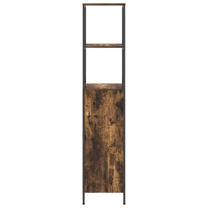 vidaXL Bathroom Cabinet with Shelves Smoked Oak 36x35x165 cm