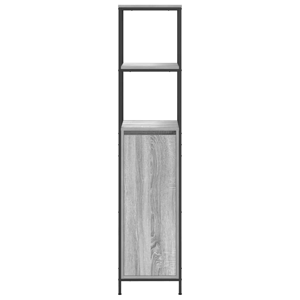 vidaXL Bathroom Cabinet with Shelves Grey Sonoma 36x35x165 cm