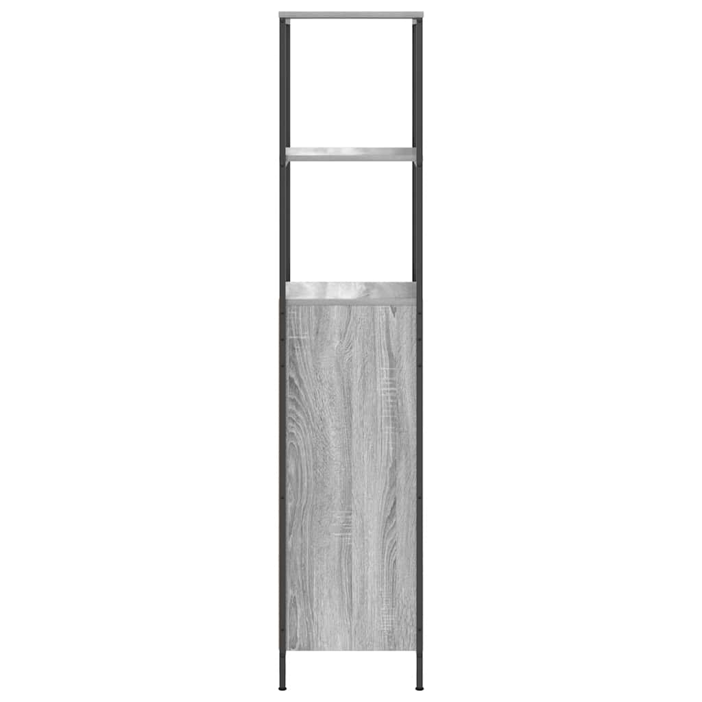 vidaXL Bathroom Cabinet with Shelves Grey Sonoma 36x35x165 cm