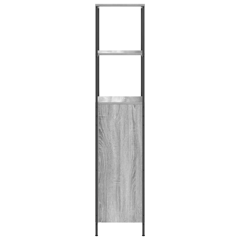 vidaXL Bathroom Cabinet with Shelves Grey Sonoma 36x35x165 cm