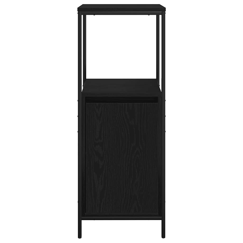 vidaXL Bathroom Cabinet with Shelves Black Oak 36x35x95 cm