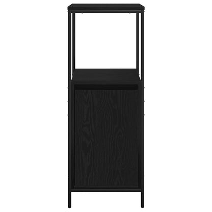 vidaXL Bathroom Cabinet with Shelves Black Oak 36x35x95 cm
