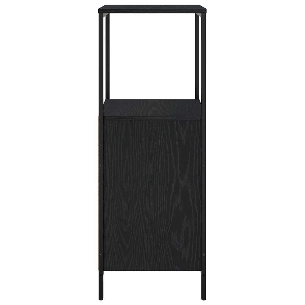 vidaXL Bathroom Cabinet with Shelves Black Oak 36x35x95 cm