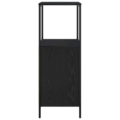 vidaXL Bathroom Cabinet with Shelves Black Oak 36x35x95 cm