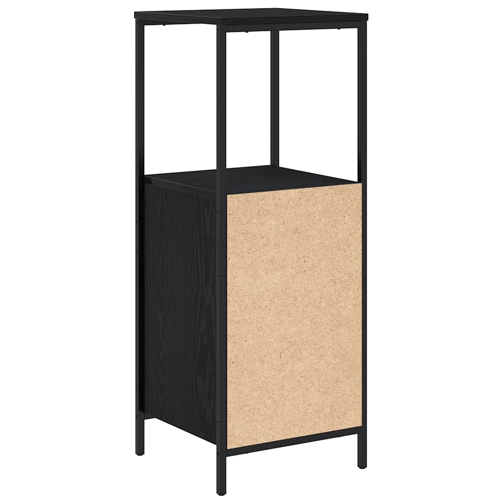 vidaXL Bathroom Cabinet with Shelves Black Oak 36x35x95 cm