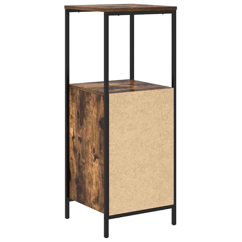 vidaXL Bathroom Cabinet with Shelves Smoked Oak 36x35x95 cm