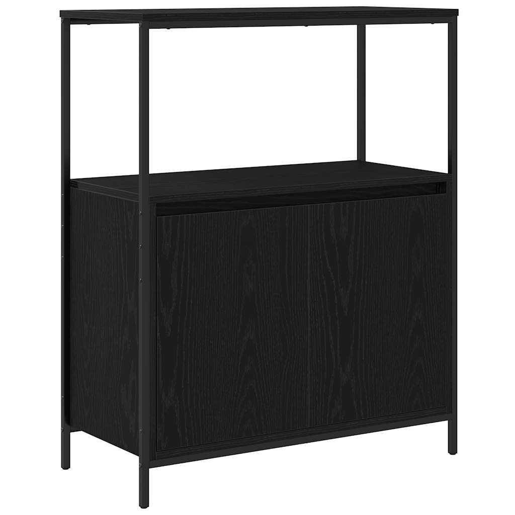 vidaXL Bathroom Cabinet with Shelves Black Oak 76.5x35x95 cm