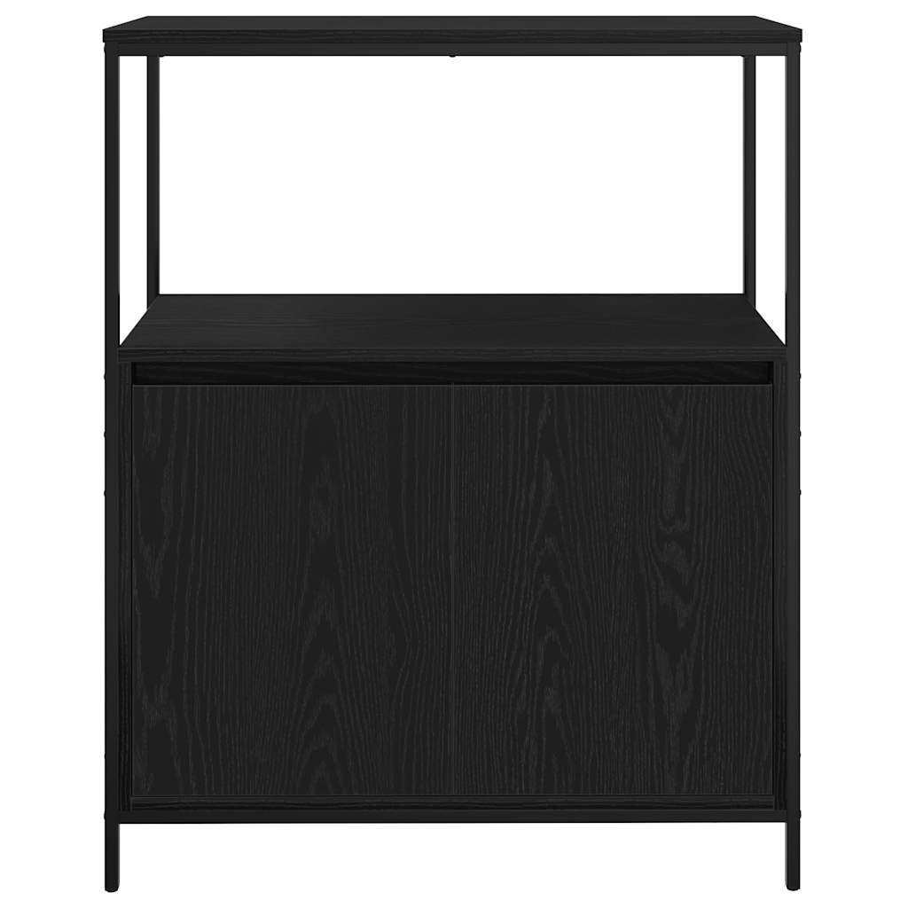 vidaXL Bathroom Cabinet with Shelves Black Oak 76.5x35x95 cm