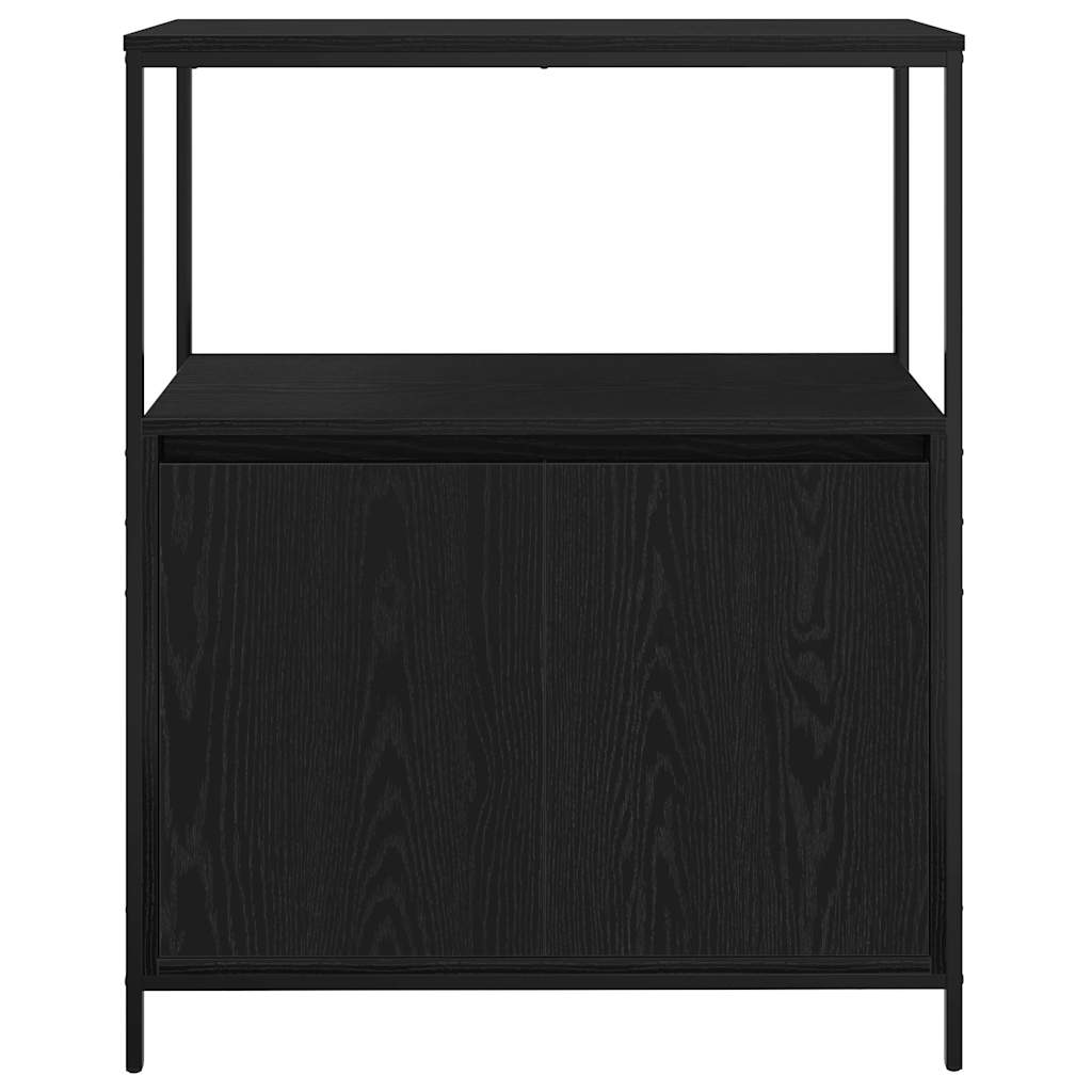 vidaXL Bathroom Cabinet with Shelves Black Oak 76,5x35x95 cm