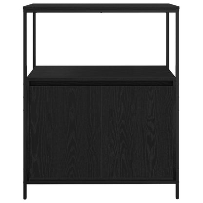 vidaXL Bathroom Cabinet with Shelves Black Oak 76,5x35x95 cm