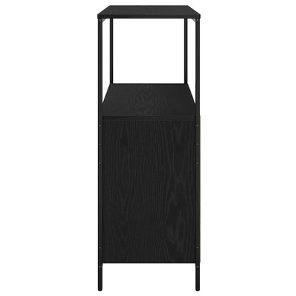 vidaXL Bathroom Cabinet with Shelves Black Oak 76,5x35x95 cm