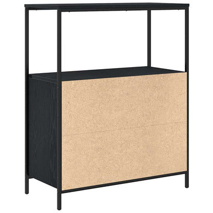 vidaXL Bathroom Cabinet with Shelves Black Oak 76,5x35x95 cm