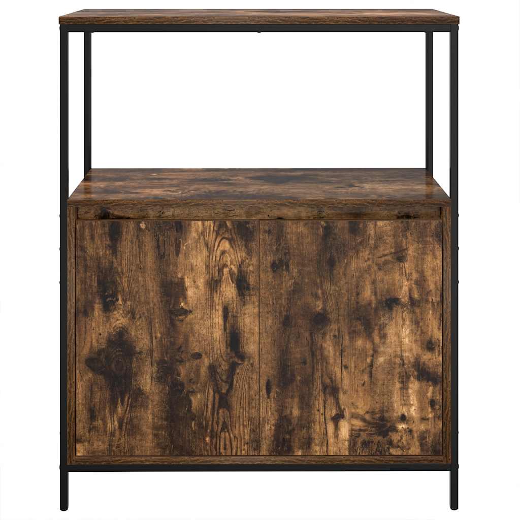 vidaXL Bathroom Cabinet with Shelves Smoked Oak 76.5x35x95 cm