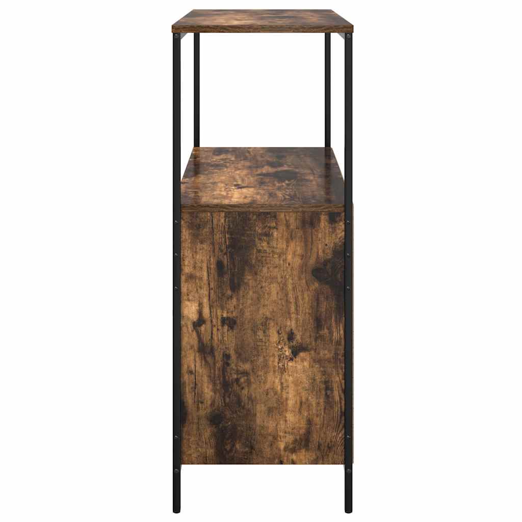vidaXL Bathroom Cabinet with Shelves Smoked Oak 76.5x35x95 cm
