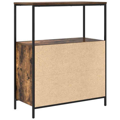 vidaXL Bathroom Cabinet with Shelves Smoked Oak 76,5x35x95 cm