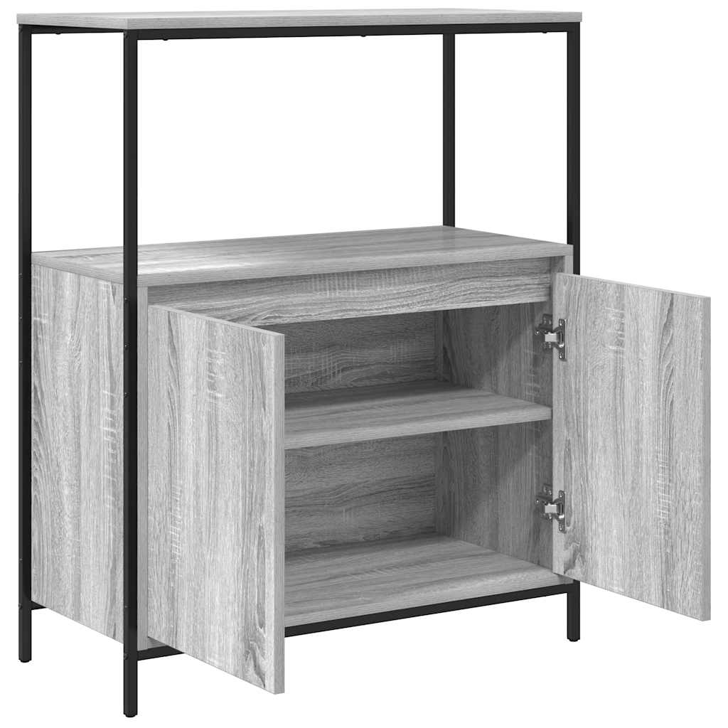 vidaXL Bathroom Cabinet with Shelves Grey Sonoma 76.5x35x95 cm