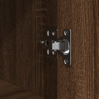 vidaXL Bathroom Cabinet with Shelves Brown Oak 76.5x35x95 cm